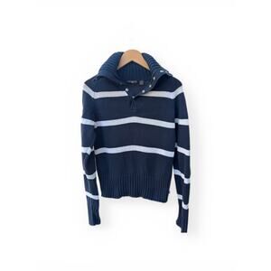 Polo Ralph Lauren Blue Sweaters Jeans Co Striped Cotton Sweater XL